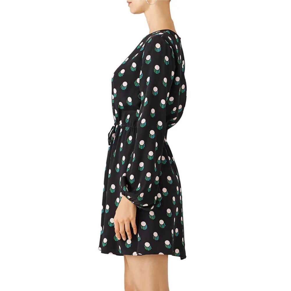 Diane von Furstenberg Black Silk Casimir Dot Dress 6 - Picture 3 of 10